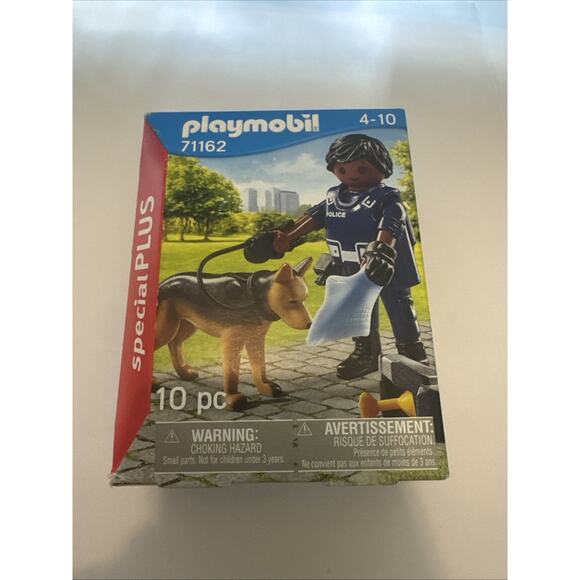 Playmobil 71162 Special Plus Policeman with Dog Building Set. 10 pc. sealed. New - Picture 1 of 2
